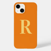 Modern Monogram Sinaasappel Case-Mate iPhone Case (Achterkant)