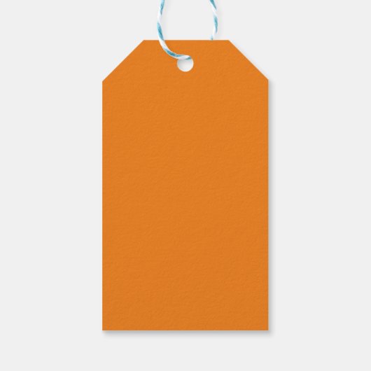 Modern monogram sinaasappel wit aangepaste initiaa cadeaulabel (Achterkant)
