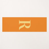 Modern Monogram Sinaasappel Yogamat (Voorkant (horizontaal))