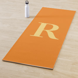 Modern Monogram Sinaasappel Yogamat
