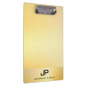 Modern Monogram Sjabloon Elegant Gold Professional Klembord (Rechts)