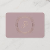 Modern Monogram Sjabloon Handgeschreven Script Visitekaartje (Voorkant)