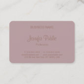 Modern Monogram Sjabloon Handgeschreven Script Visitekaartje (Achterkant)