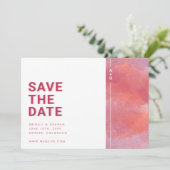 Modern Monogram slaat de datum op Save The Date (Staand voorkant)