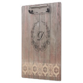 Modern Monogram stijlvol Patroon Hout Klembord (Links)