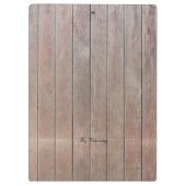 Modern Monogram stijlvol Patroon Hout Klembord (Achterkant)