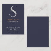 Modern monogram stijlvol professioneel - verticaal visitekaartje (Voorkant / Achterkant)