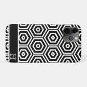 Modern Monogram stijlvol zwart-wit Case-Mate iPhone Case (Achterkant (horizontaal))
