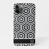 Modern Monogram stijlvol zwart-wit Case-Mate iPhone Case (Achterkant)