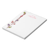 Modern Monogram Stijlvolle Boho Kleurrijke Veer Notitieblok (Linkerzijde)