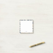 Modern Monogram Stofblauw  Post-it® Notes (Op bureau)