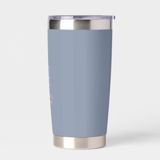 Modern Monogram Stoffig Blauw Geïsoleerde Drinkbeker (Links)