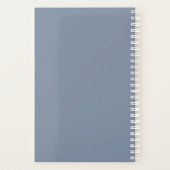 Modern Monogram Stoffig Blauw Reizen Planner (Achterkant)