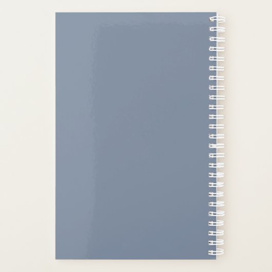 Modern Monogram Stoffig Blauw Reizen Planner (Achterkant)