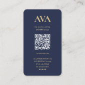 Modern Monogram Tandarts Tandheelkundige Orthodont Visitekaartje (Achterkant)