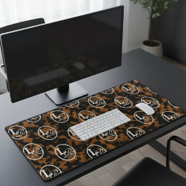 Modern Monogram Tortoise Shell Print Bureaumat