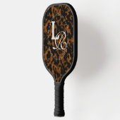 Modern Monogram Tortoise Shell Print Pickleball Paddle (Links)