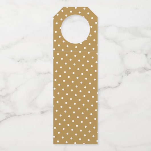 Modern Monogram Trouwgoud - kan Kleur Bewerken Flessenhanger (Achterkant)