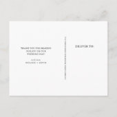 Modern Monogram | Twee foto-bruiloft Dank u Briefkaart (Achterkant)