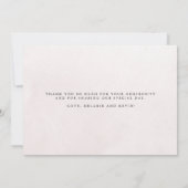 Modern Monogram | Twee foto-raster-huwelijk Bedankkaart (Achterkant)