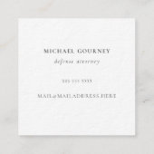 Modern Monogram Typografie Dark Gray Vierkante Visitekaartje (Achterkant)