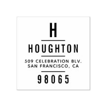 Modern Monogram Typografie Retouradres