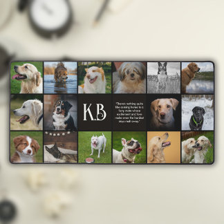 Modern Monogram Unieke 16 Fotocollage Bureaumat