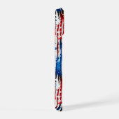 Modern Monogram USA Sterren en Strepen iPhone 15 Case (Rechterkant)