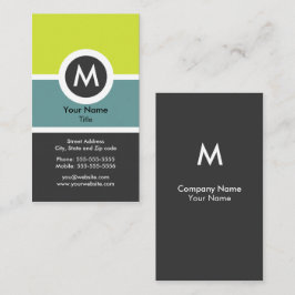 Modern Monogram Visitekaartje
