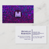 Modern Monogram Visitekaartje (Voorkant / Achterkant)