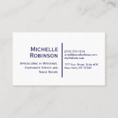 Modern Monogram Visitekaartje (Achterkant)