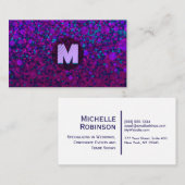 Modern Monogram Visitekaartje (Voorkant / Achterkant)