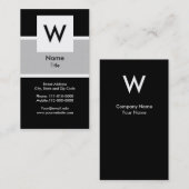 Modern Monogram Visitekaartje (Voorkant / Achterkant)