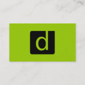 Modern Monogram Visitekaartje (Achterkant)