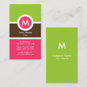 Modern Monogram Visitekaartje (Voorkant / Achterkant)