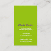 Modern Monogram Visitekaartje (Achterkant)