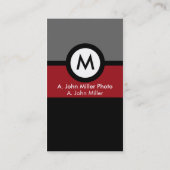 Modern Monogram Visitekaartje (Achterkant)