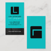 Modern Monogram Visitekaartje (Voorkant / Achterkant)