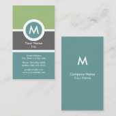 Modern Monogram Visitekaartje (Voorkant / Achterkant)