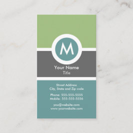 Modern Monogram Visitekaartje