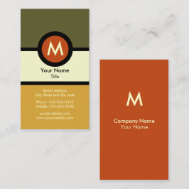 Modern monogram Visitekaartje