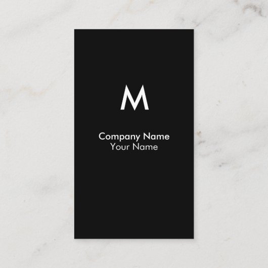 Modern Monogram Visitekaartje (Achterkant)