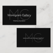 Modern Monogram  Visitekaartje (Voorkant / Achterkant)