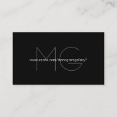 Modern Monogram  Visitekaartje (Achterkant)