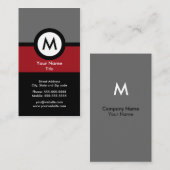 Modern Monogram Visitekaartje (Voorkant / Achterkant)