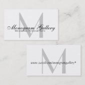 Modern Monogram Visitekaartje (Voorkant / Achterkant)
