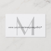 Modern Monogram Visitekaartje (Achterkant)