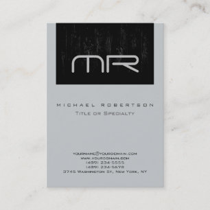 Modern Monogram Visitekaartje met houtaffect