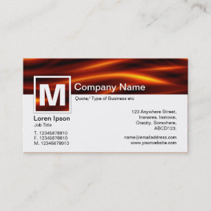 Modern Monogram - Vlammen Visitekaartje