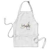 modern monogram voor de chef-koepel standaard schort (Voorkant)